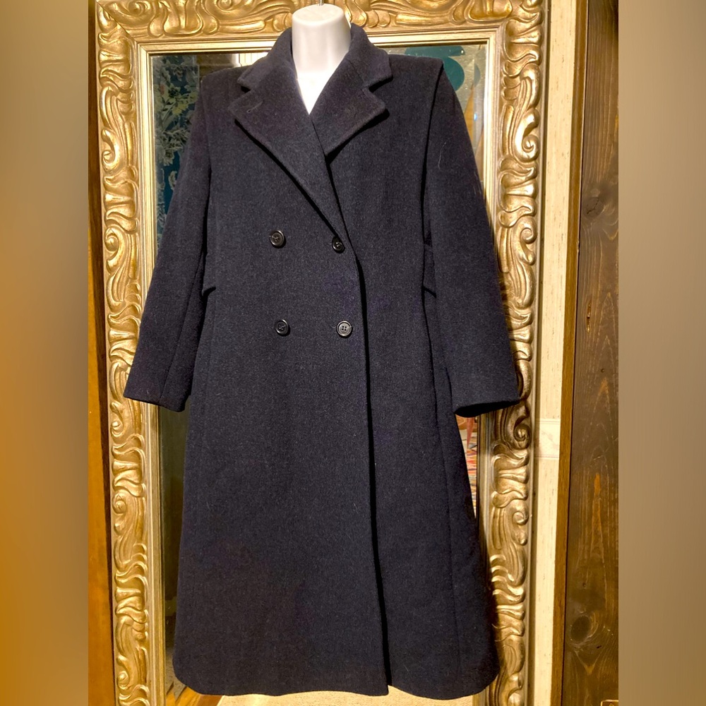 Vintage Raleigh’s navy blue fully lined wool coat